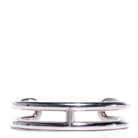 HERMES Sterling Silver Osmose Bracelet PM .